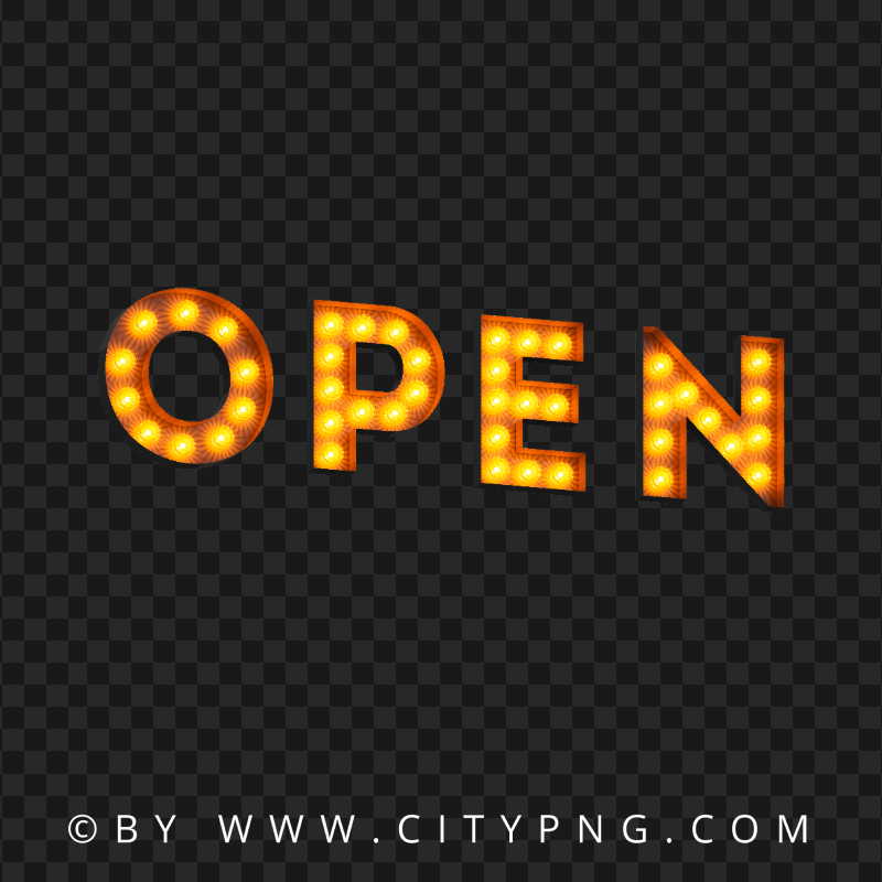 HD Open Sign Transparent Background