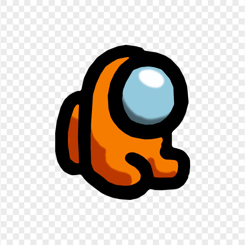 HD Orange Among Us Crewmate Character Baby Child PNG