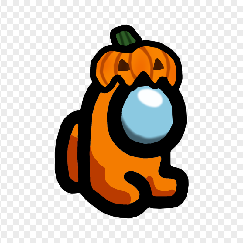 HD Orange Among Us Mini Crewmate Baby Pumpkin Hat PNG