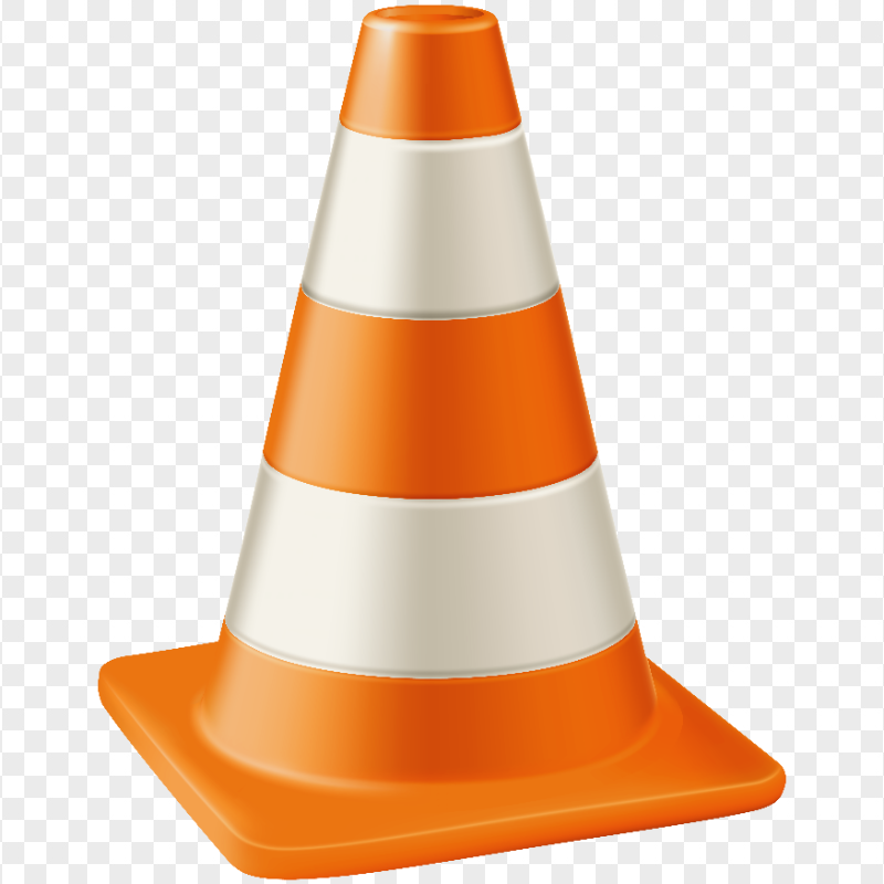 HD Orange And White Traffic Cone PNG