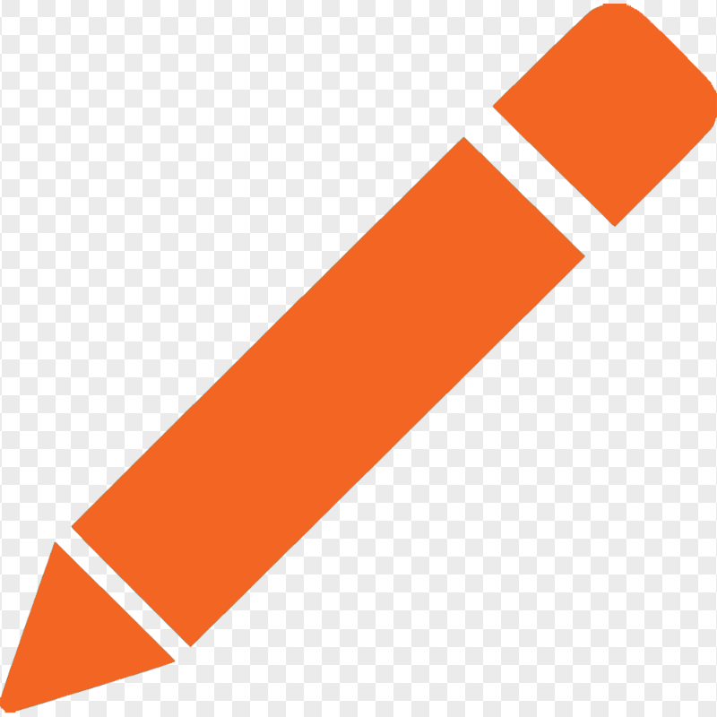 HD Orange Angle Pencil Icon PNG