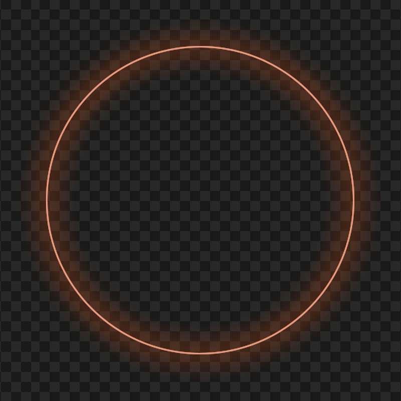 HD Orange Circle Glowing PNG