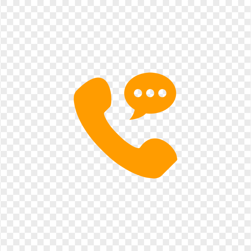 HD Orange Connected Phone Icon Transparent PNG