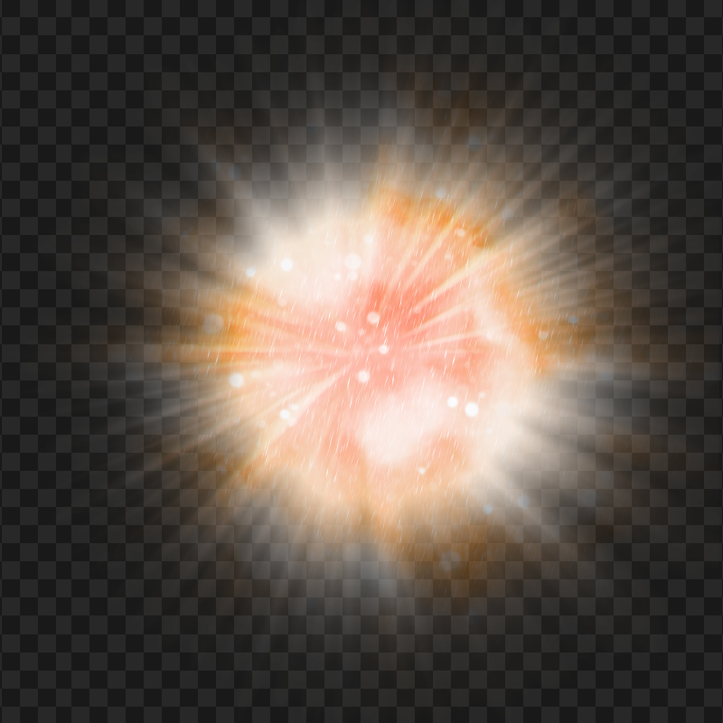 HD Orange Glowing Light Ball Transparent PNG