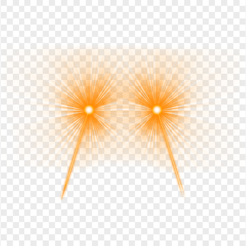 HD Orange Lazer Eyes Flare Effect Front View PNG