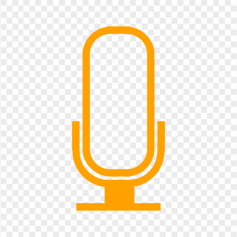HD Orange Microphone Mic Voice Sound Icon Transparent PNG
