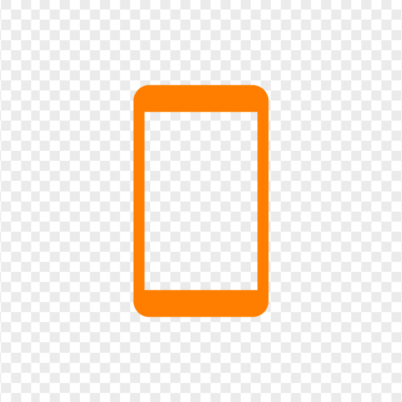 HD Orange Modern Smartphone Icon Transparent PNG
