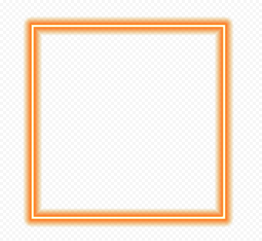 HD Orange Neon Border Frame PNG Citypng
