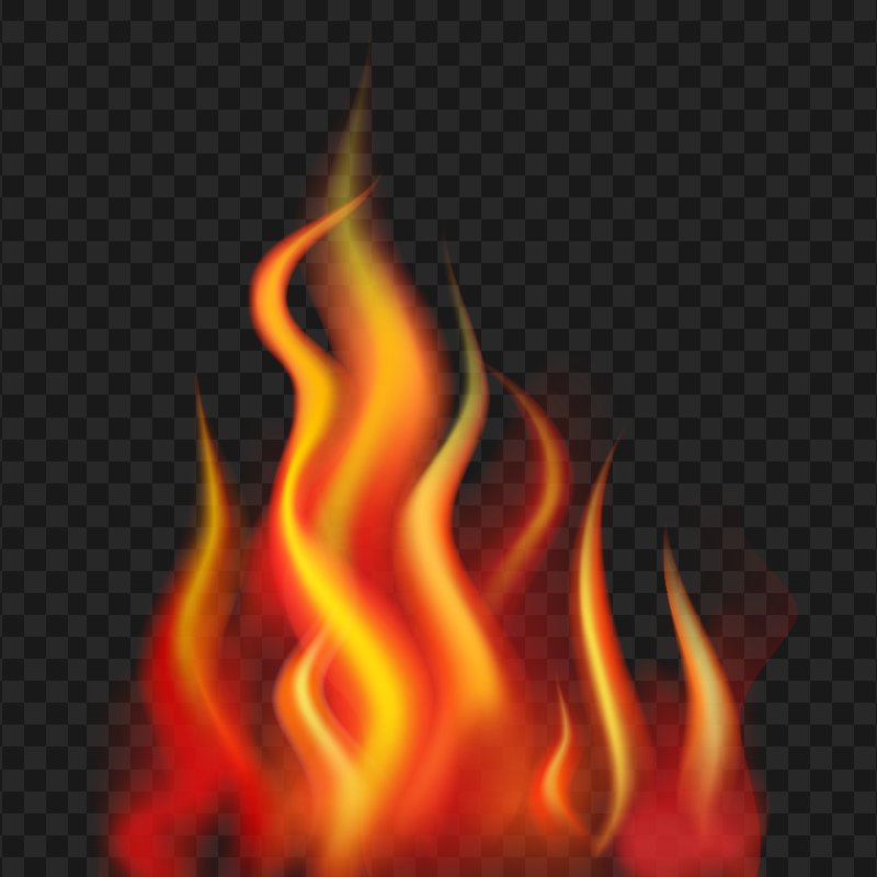 HD Orange Realistic Fire Flame Without Smoke PNG