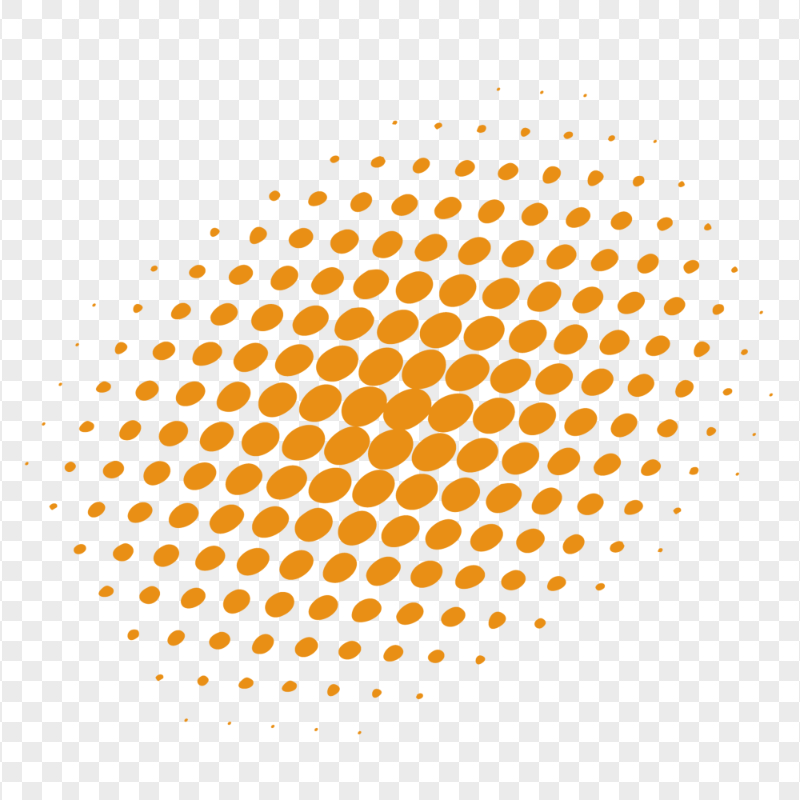 HD Orange  Vector Circle Halftone Geometric PNG
