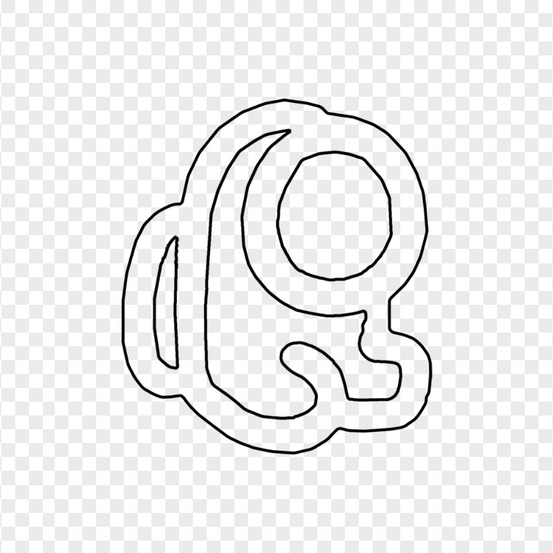 HD Outline Baby Among Us Mini Crewmate Character PNG