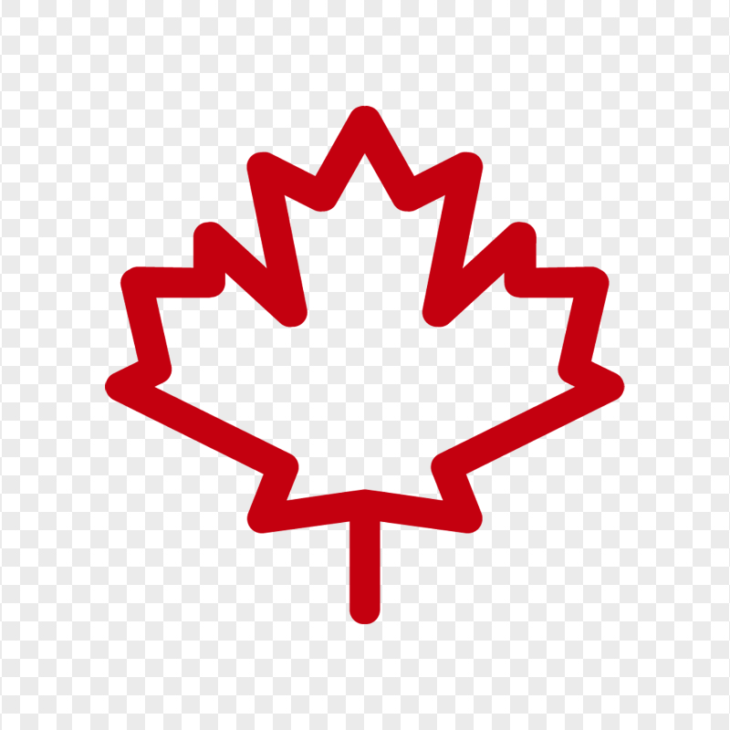 HD Outline Canada Maple Icon PNG