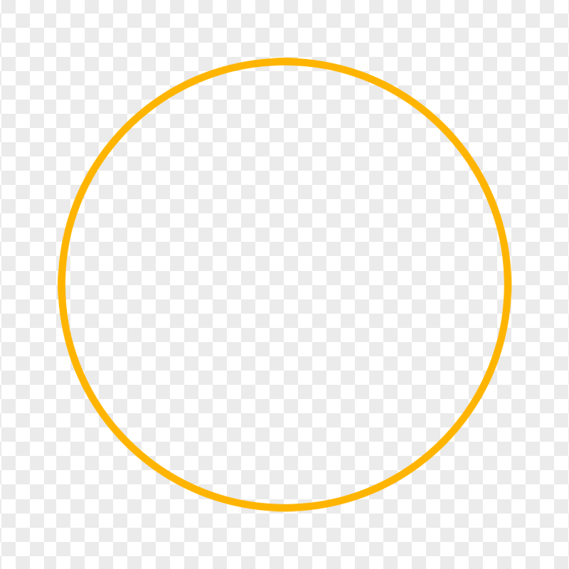 HD Outline Orange Circle Transparent Background
