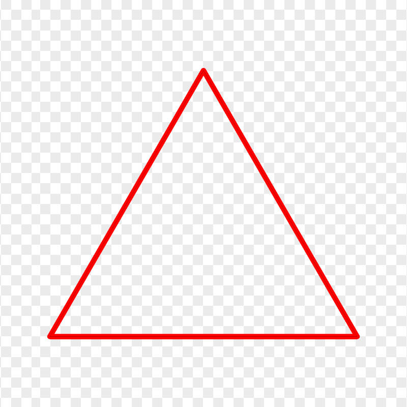 HD Outline Triangle Red Border PNG