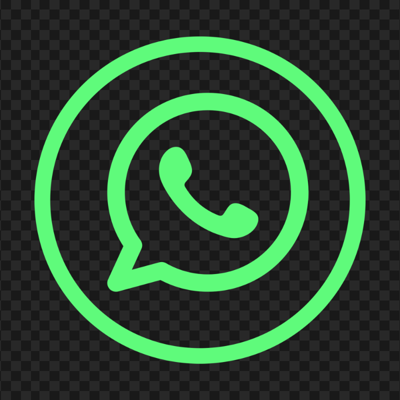 HD Outline Whatsapp Wa Watsup Round Circle Logo Icon PNG