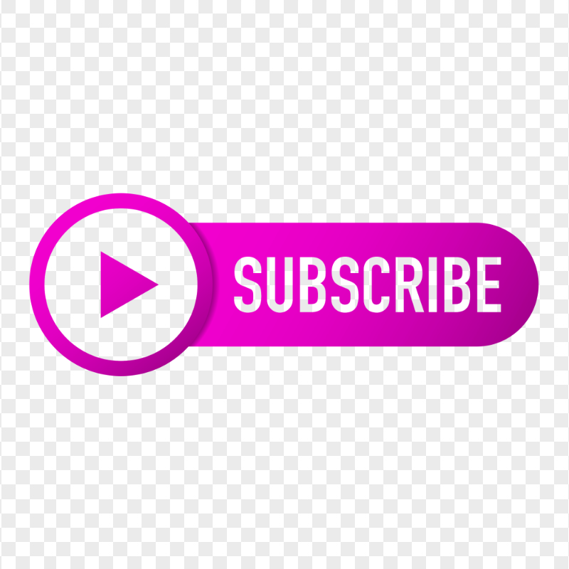 HD Outline Youtube Subscribe Pink Button Logo PNG