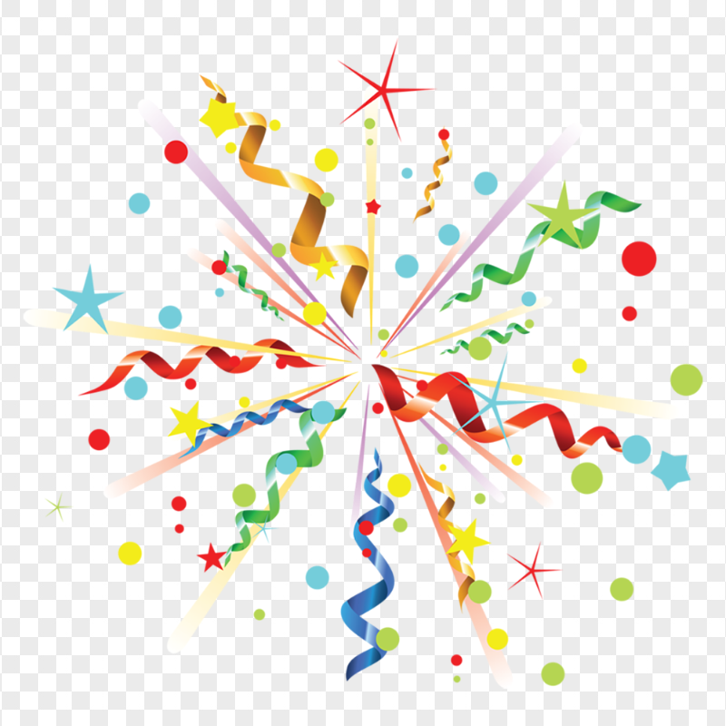 HD Party Holiday Confetti Firework PNG