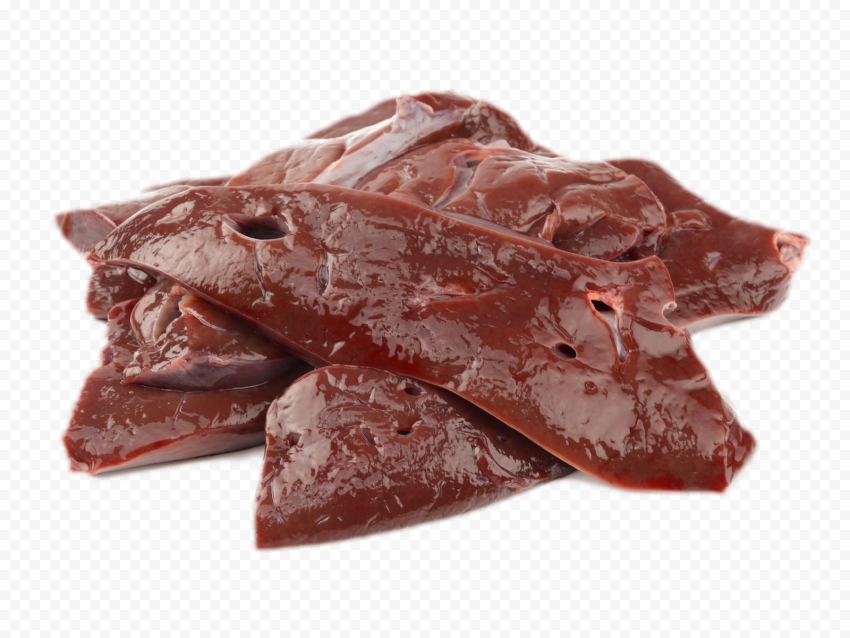 HD Pieces Of Fresh Raw Liver Beef Meat PNG Citypng