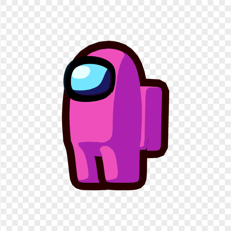 HD Pink Among Us Character PNG