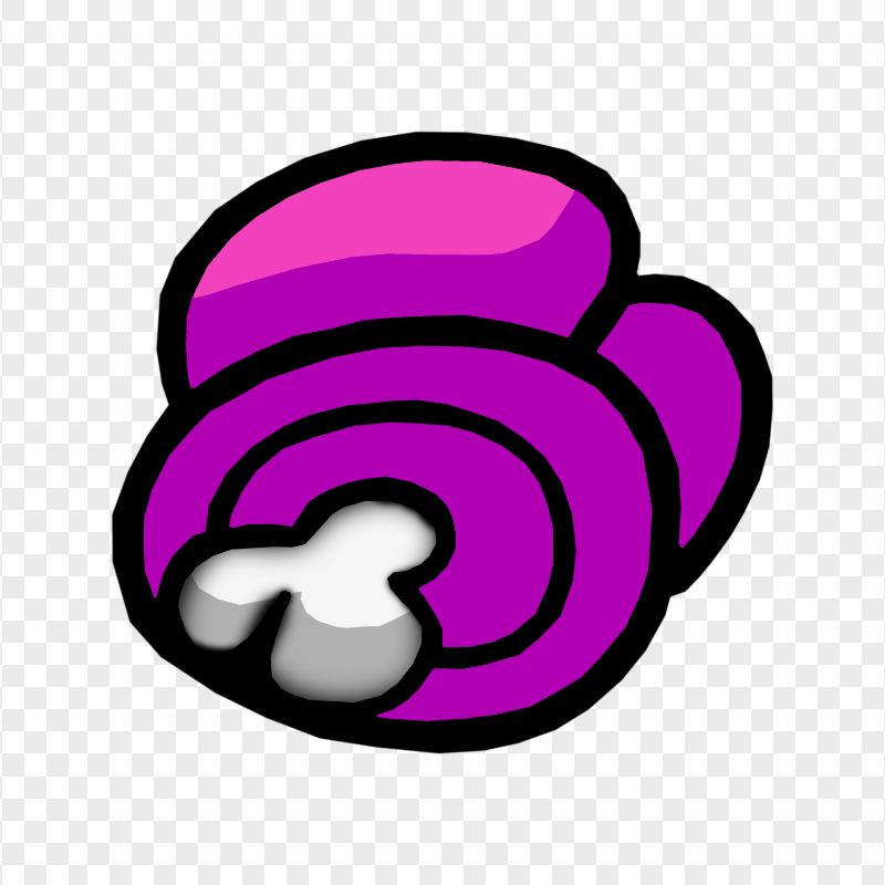 HD Pink Among Us Crewmate Character Dead Body PNG