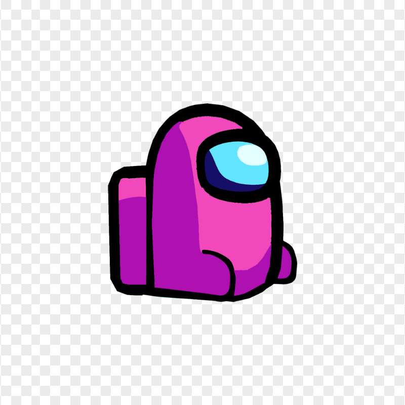 HD Pink Among Us Crewmate Character Sitting PNG Free Transparent 