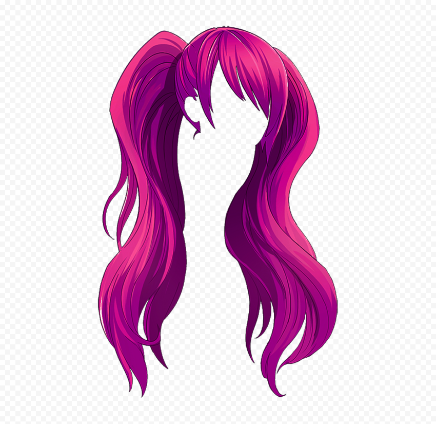 HD Pink Anime Girl Hair PNG | Citypng
