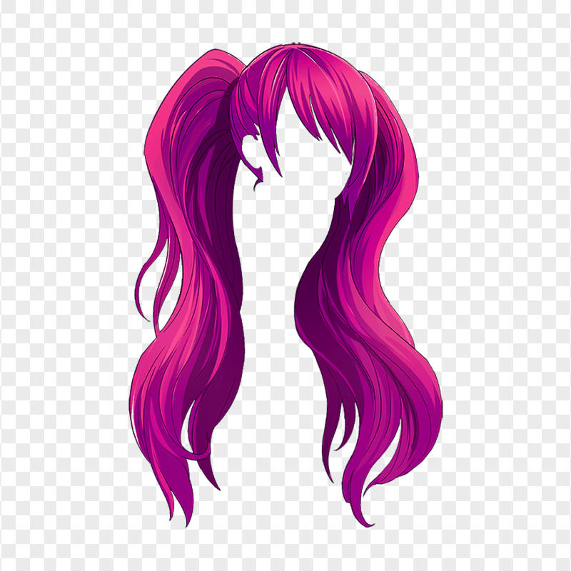 HD Pink Anime Girl Hair PNG