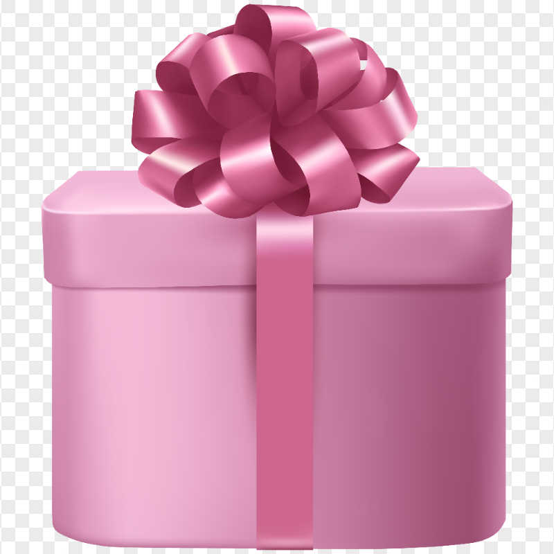 HD Pink Cute Realistic Gift Box Transparent PNG