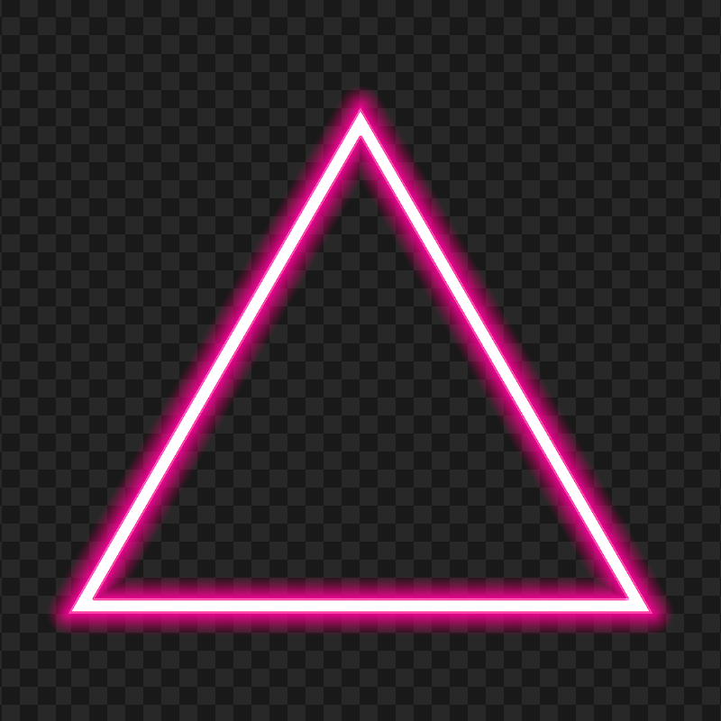 HD Pink Glowing Triangle Neon PNG