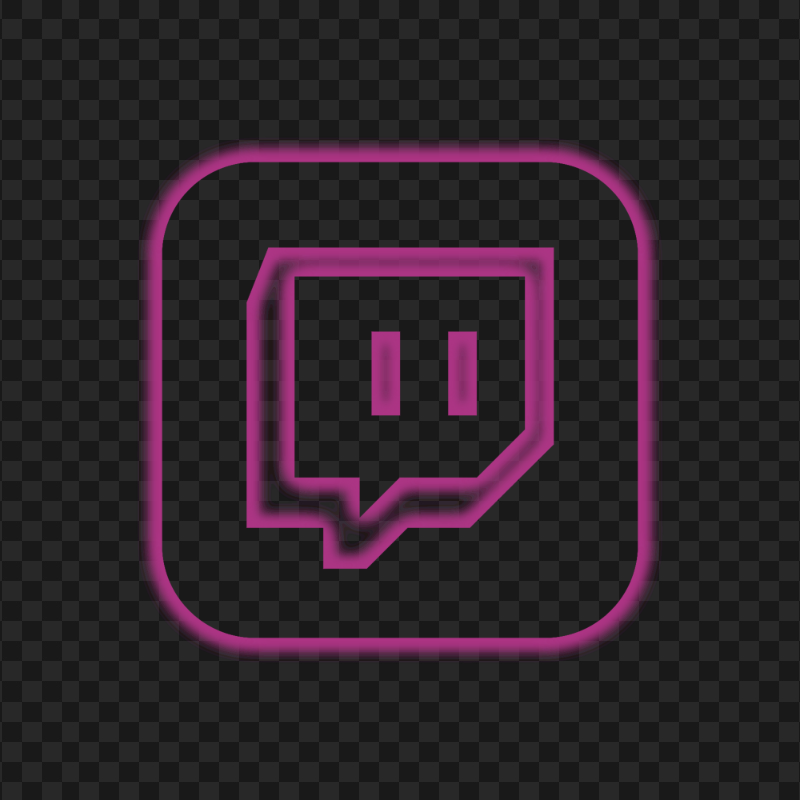 HD Pink Neon App Twitch Square Icon PNG