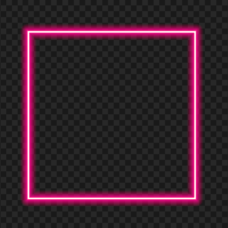 HD Pink Neon Border Frame PNG