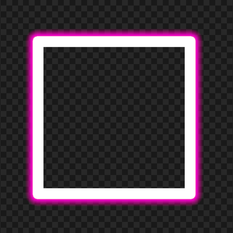 HD Pink Neon Square Frame Border PNG