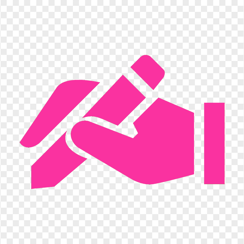 HD Pink Pencil on Hand Icon PNG