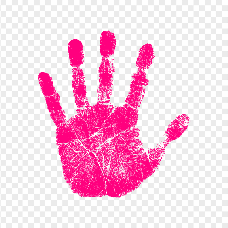 Hand Design Pink HD Light Pink Hand Print Silhouette Clipart PNG | Citypng
