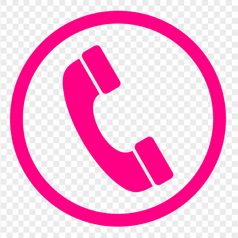 HD Pink Round Circle Phone Icon PNG