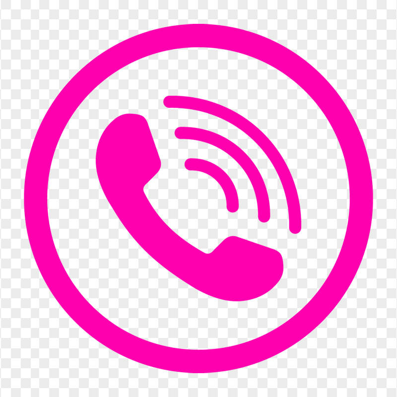 HD Pink Round Circle Phone Icon PNG