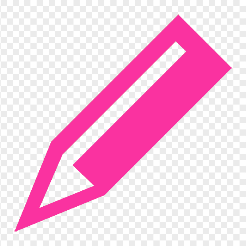 HD Pink Short Angle Pencil Icon PNG