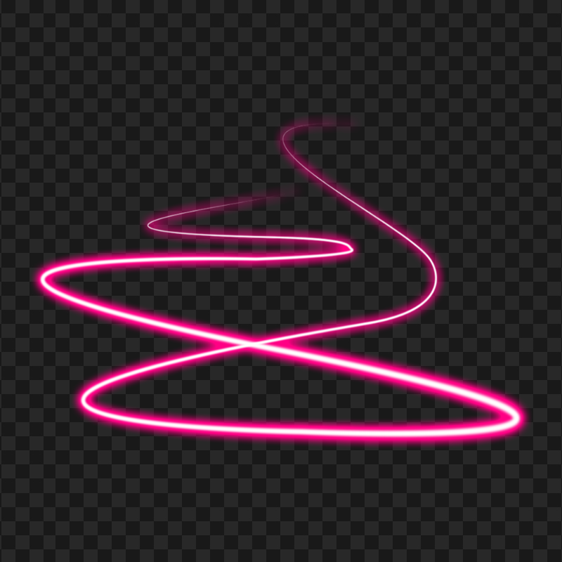 HD Pink Spiral Swirl Curve Neon Light Line PNG