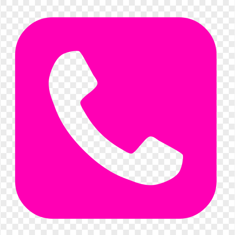 HD Pink Square Phone Icon PNG