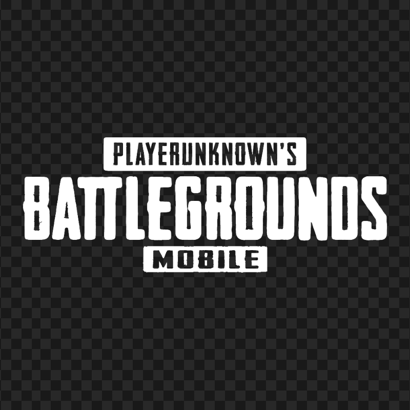 HD Player Unknown Battlegrounds White Mobile Logo