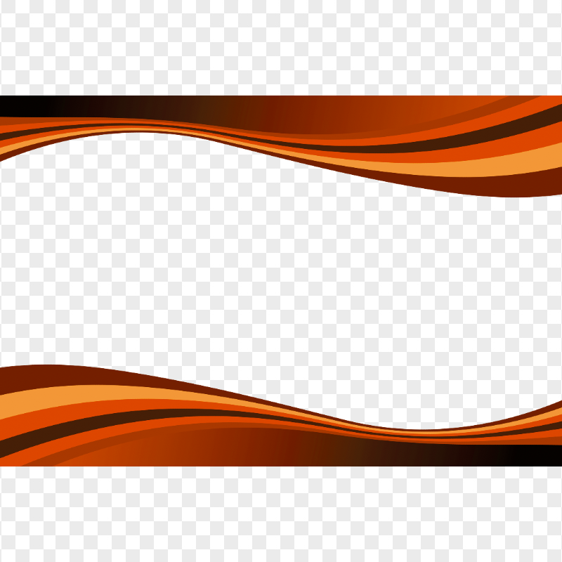 HD PNG Abstract Curved Lines Orange Borders Frame