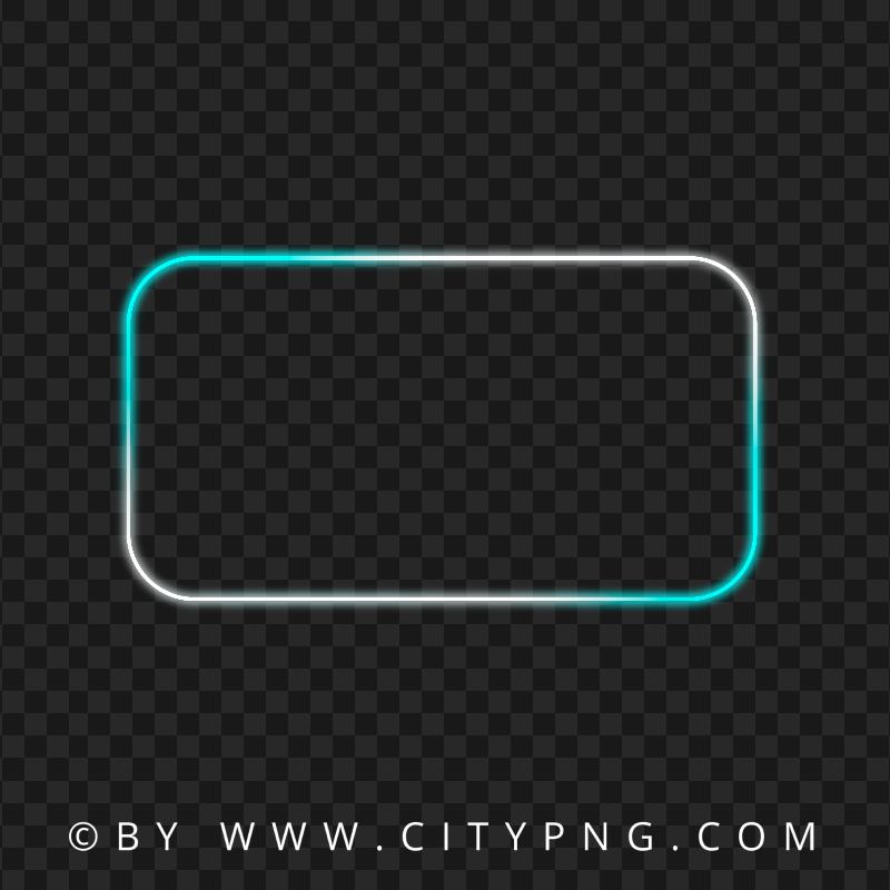 HD PNG Blue And White Glowing Neon Frame