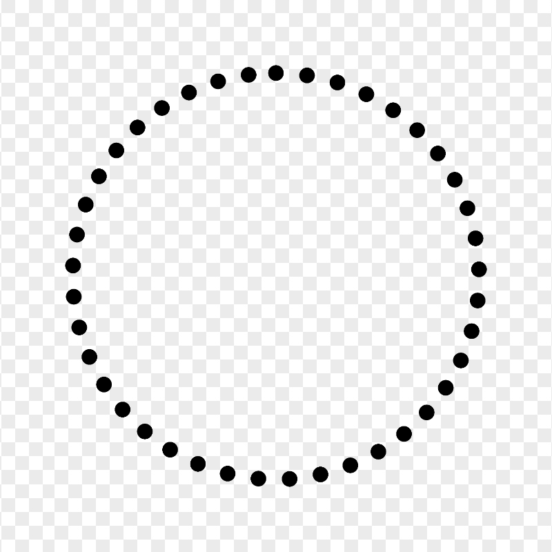 HD PNG Circle Black Dotted Border