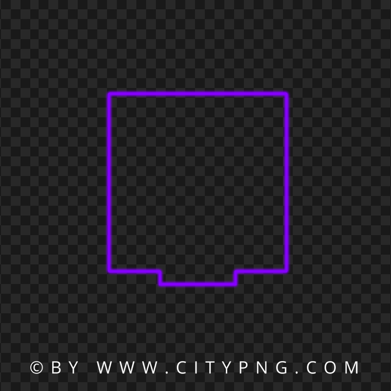 HD PNG Creative Square Neon Purple Frame Border