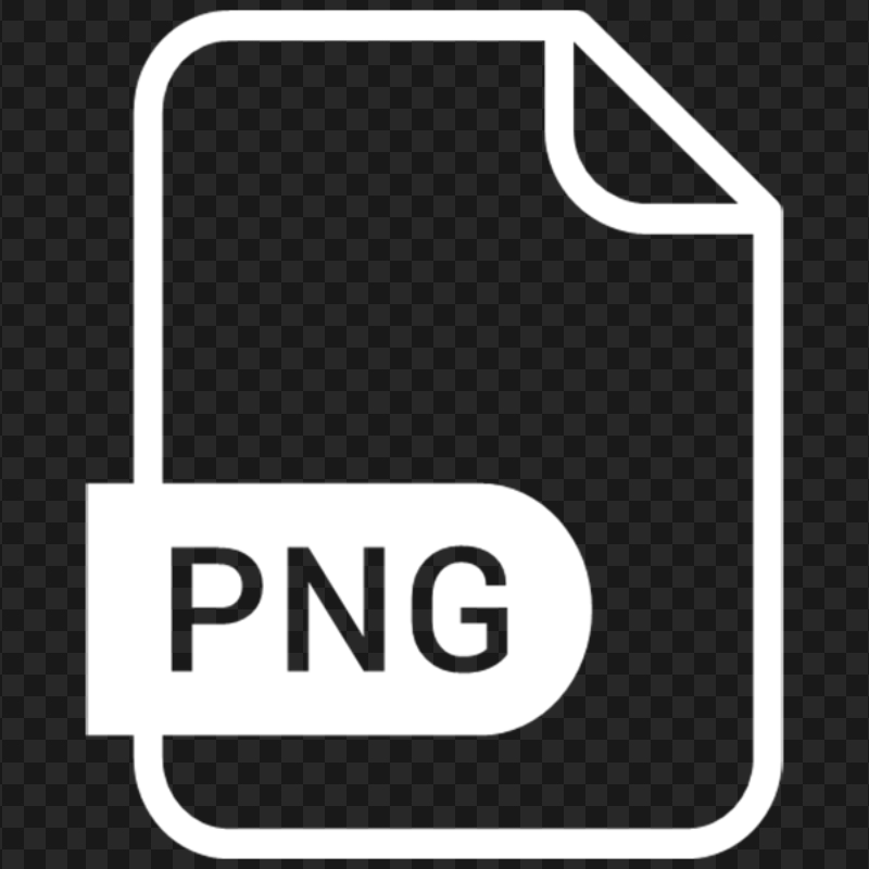 HD PNG File White Outline Icon