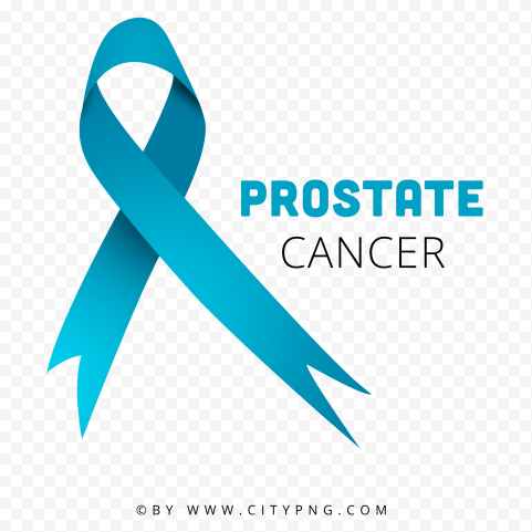 HD PNG Prostate Cancer Light Blue Ribbon Logo Sign