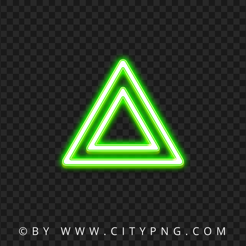 HD PNG PS Controller Green Triangle Neon Button Icon