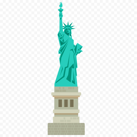 HD PNG Vector Cartoon Statue Of Liberty Monument