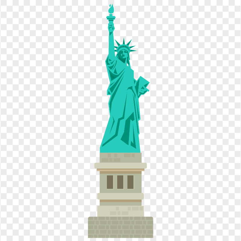 HD PNG Vector Cartoon Statue Of Liberty Monument