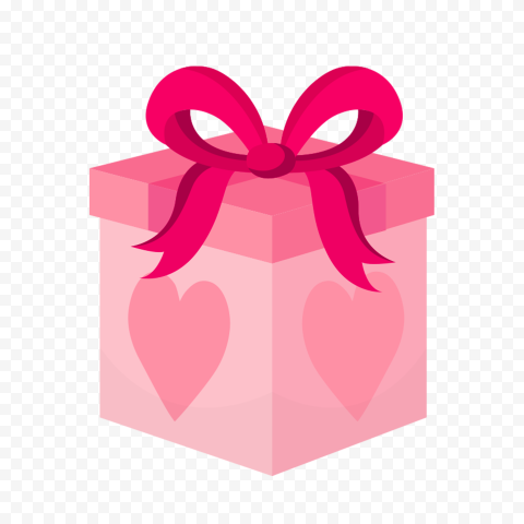HD PNG Vector Pink Romantic Valentines Gift Box